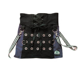 Punk Mini Skirt for girls with suspender straps in color choices