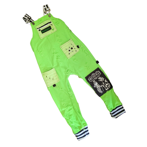 Lime Green Overalls Beetlejuice Burton Kids Unisex Sizes