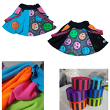 Punk Smilies Twirly skirt with pockets in custom colors