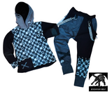 RTS Sets Kids Hoodie and Pants for XO Bundles in teal and charcoal grey