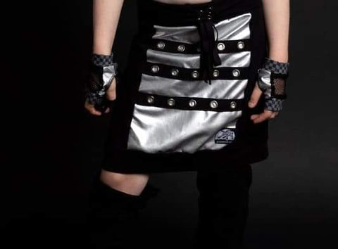 Punk Mini Skirt for girls with suspender straps in color choices