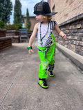 Lime Green Overalls Beetlejuice Burton Kids Unisex Sizes