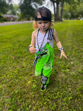 Lime Green Overalls Beetlejuice Burton Kids Unisex Sizes