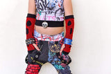 Punk Distressed Mesh Arm Warmers gloves for kids and Adults in Different Color Options