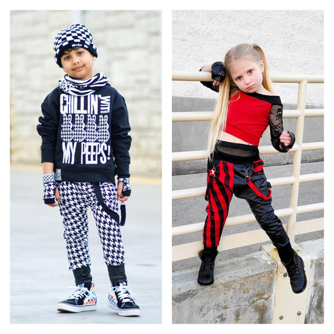 Red Buffalo Plaid Pants for boys girls unisex fashion monochrome