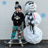 Snowman Joggers with straps ,unisex boys girls