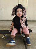 Punk Baby Bunny Romper with Rabbit Ears handmade mocha mouse plus other color options