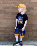 Spring Skullz Punk Board Shorts Big Pockets for kids and Adults Customized Color Options available