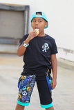 Spring Skullz Punk Board Shorts Big Pockets for kids and Adults Customized Color Options available