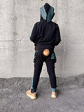 Chocolate Bunny Drop Kids Jogger Pants with Suspender Straps Custom Color Options