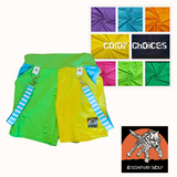 Colorful Punk Shorts Handmade Custom Color Choices with Pockets & punk straps unisex style for babies toddlers Kids