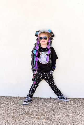 Star Pants for kids black and white Dbp punk style