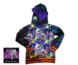 Halloween Nightmare Hoodie for Kids Vegan Leather Jack Skeleton Patch Handmade Clothing
