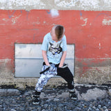 Wonderland Joggers Pants for kids with punk straps