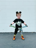 Punk Mickey Jogger Pants With Straps Unisex Boys Girls Sizes