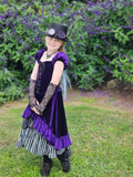 Steampunk Girl Dress Triple Ruffles Lace Up Details with Color Options Flower Girl Pageant Wedding Halloween Costume
