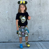 Punk Mickey Pocket Skirt With Straps Unisex Boys Girls Sizes