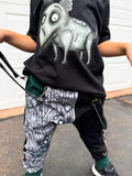 Punkenweenie Sparky Pants in Black, Green and Gray for kids boys girls skinny fit