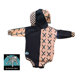 Punk Baby Bunny Romper with Rabbit Ears handmade mocha mouse plus other color options