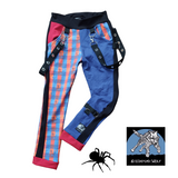 Choose Your Print Skinny Pants with Suspender Straps for kids handmade 8 Fabric Choices Boys Girls Styles