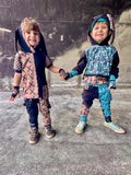 Chocolate Bunny Drop Kids Jogger Pants with Suspender Straps Custom Color Options