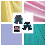 Pastel Collab Shorts for Adults and Kids Custom Color Options