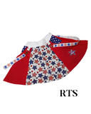 Twirly skirted Bummies for little kids babies toddler girls red white blue