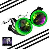 Beetle juice Goggles with striped worm steampunk eyewear cosplay Halloween Burton Fans