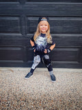 Wonderland Joggers Pants for kids with punk straps