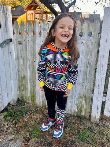 Spooky Season Hoodie for kids with long sleeves choice of color options boys girls Halloween Top