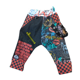 Graffiti Harem Shorts for boys and girls with hand painted design custom options