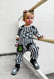 Kids Striped Overalls Oogie Burton Boy Girl Unisex Sizes Custom Made