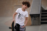 Wonderland Joggers Pants for kids with punk straps