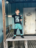 Jack Skelly Pants for Boys and Girls in Aqua or Purple