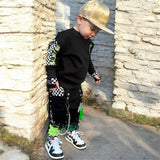 Shamrock Joggers pants for boys girls Mom unisex pants punk style straps
