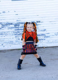 Miniskirts for girls with punk straps and color choices Halloween