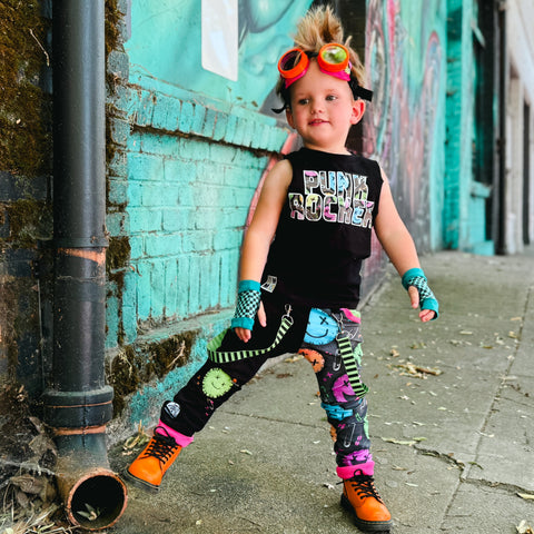 Punk Smilies Collab bottoms for kids