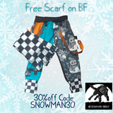 Snowman Joggers with straps ,unisex boys girls