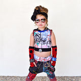 Graffiti Harem Shorts for boys and girls with hand painted design custom options