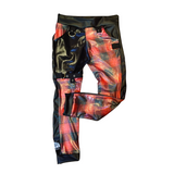 Red and Black Plaid Skinny Pants with straps ,unisex boys girls in glitter pleather or regular fabrics