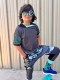 Skull Row Shirt Mesh Pastels Bolts Skulls Unisex Kids