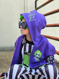 Beetle juice Goggles with striped worm steampunk eyewear cosplay Halloween Burton Fans