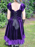 Steampunk Girl Dress Triple Ruffles Lace Up Details with Color Options Flower Girl Pageant Wedding Halloween Costume