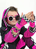 Hot Pink mesh fingerless gloves- Accessories for Kids and Adults