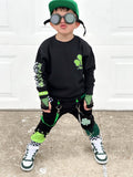 Shamrock Joggers pants for boys girls Mom unisex pants punk style straps