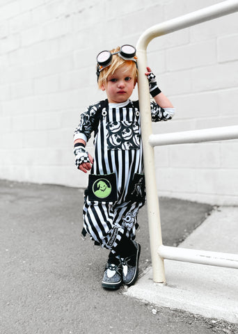 Kids Striped Overalls Oogie Burton Boy Girl Unisex Sizes Custom Made