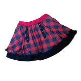 Plaid Collab  Girls Skirt with straps