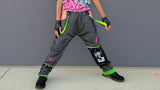 Zombie Collab Baggy Denim Kids Pants with Punk Straps Patches