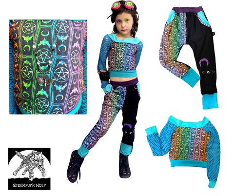 Goth Rainbow Jogger Pants  for kids