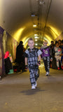 Kids Punk Plaid Overalls as seen at New York Fashion Week Runway Monochrome Boys Girls  Dungarees 100% Savage Street Style